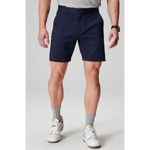 Public Art Men's Cotton Blend Chino Shorts in True Navy Large MSRP $69.50 - Picture 1 of 3